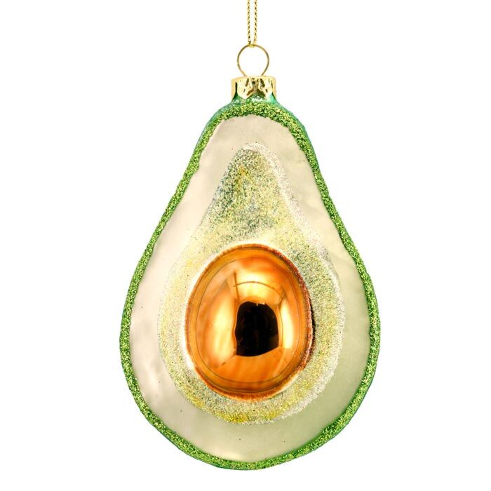 Gisela Graham Glass Avocado Decoration